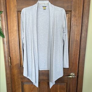 Eddie Bauer Light Gray Open Front Cardigan Sweater, XS